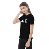 Side view of organic cotton t-shirt