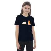 Navy organic cotton fox t-shirt