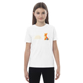 White organic cotton kids fox t-shirt