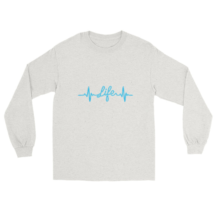 Comfortable white long sleeve top