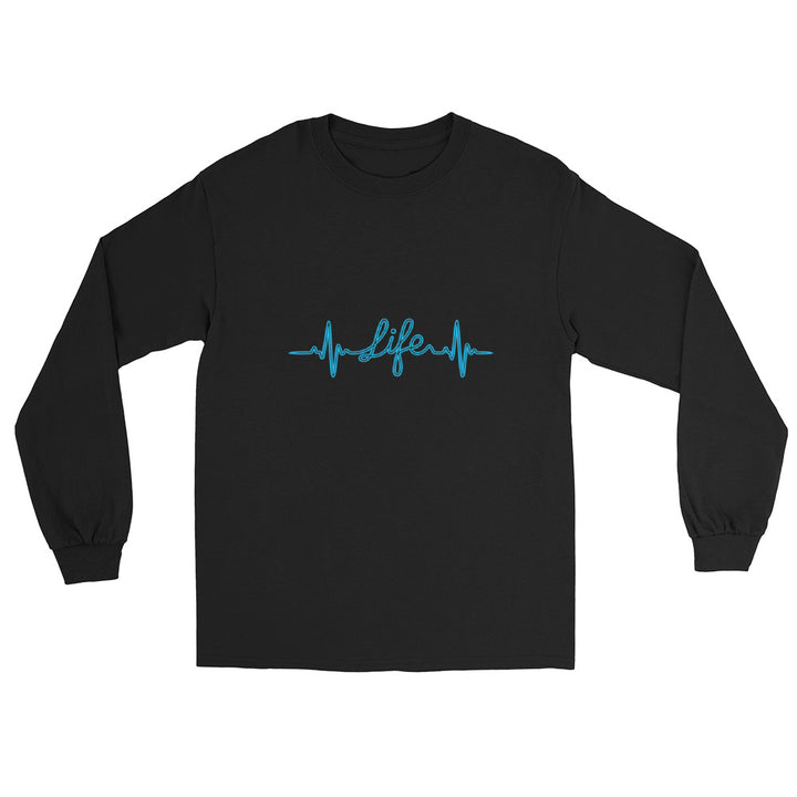 Sleek black long sleeve top men