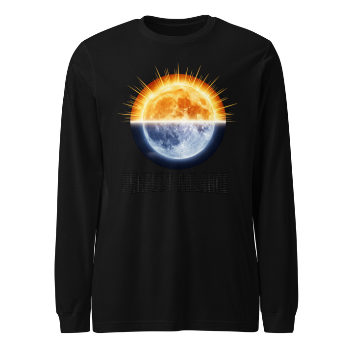 Unisex long sleeve tee in black