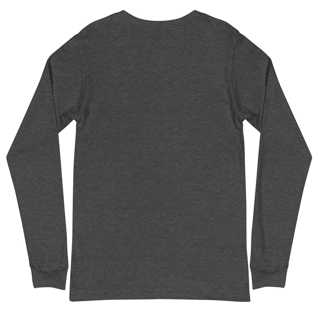 Charcoal crew neck long sleeve shirt with back detail