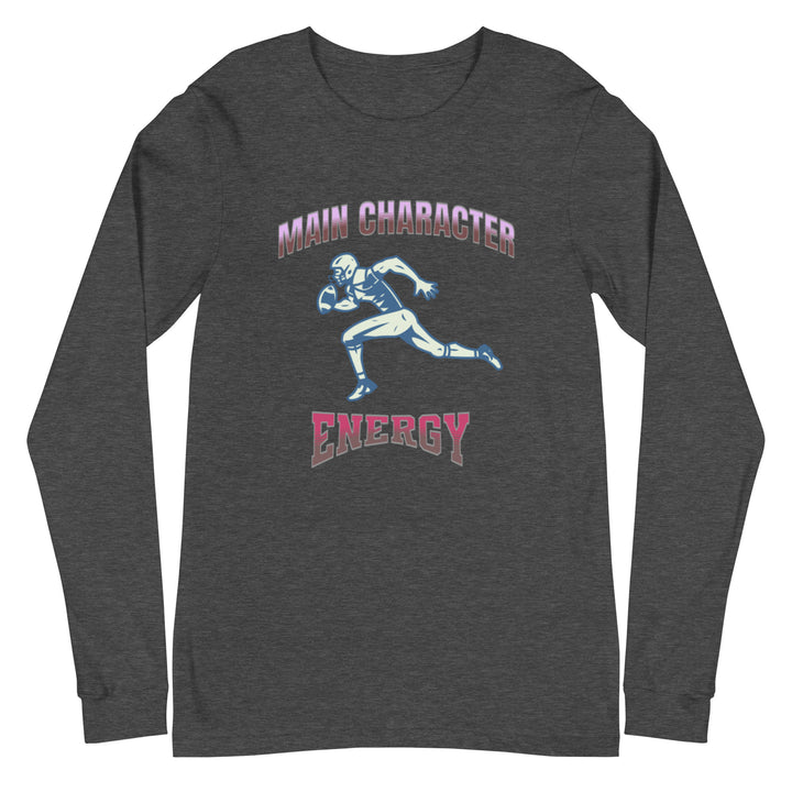Dark gray long sleeve shirt with graphic artwork