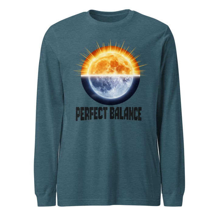 Unisex long sleeve tee with sun design