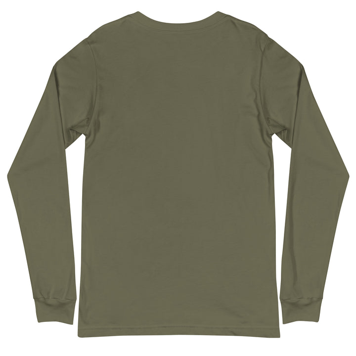 Plain olive crew neck long sleeve shirt