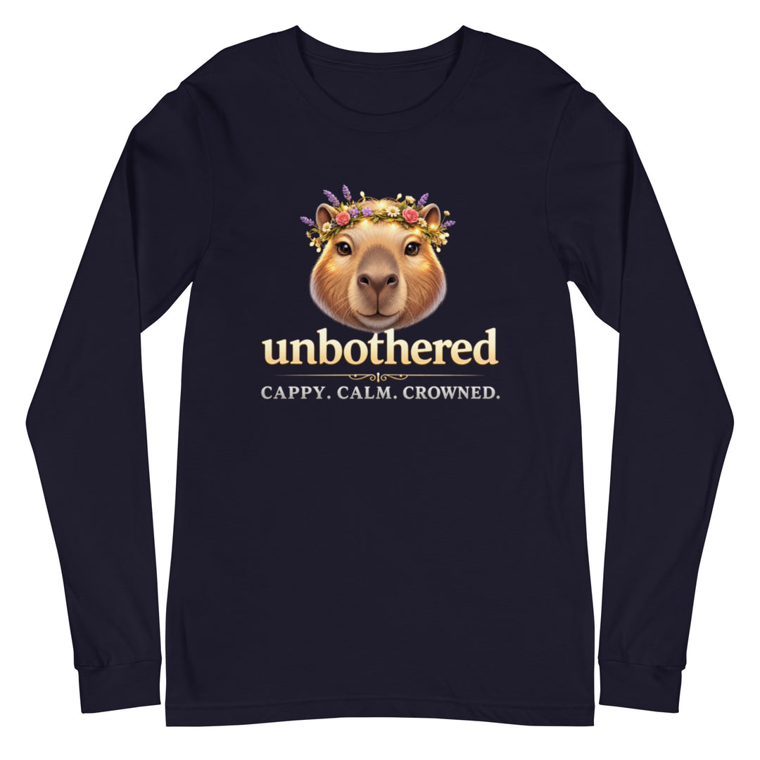 Navy long sleeve shirt with bold center artwork