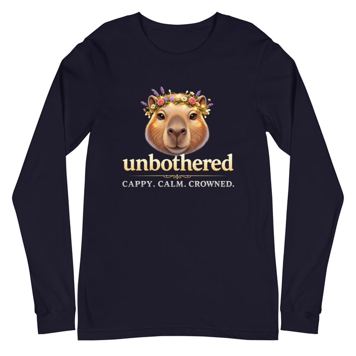 Navy long sleeve shirt with bold center artwork