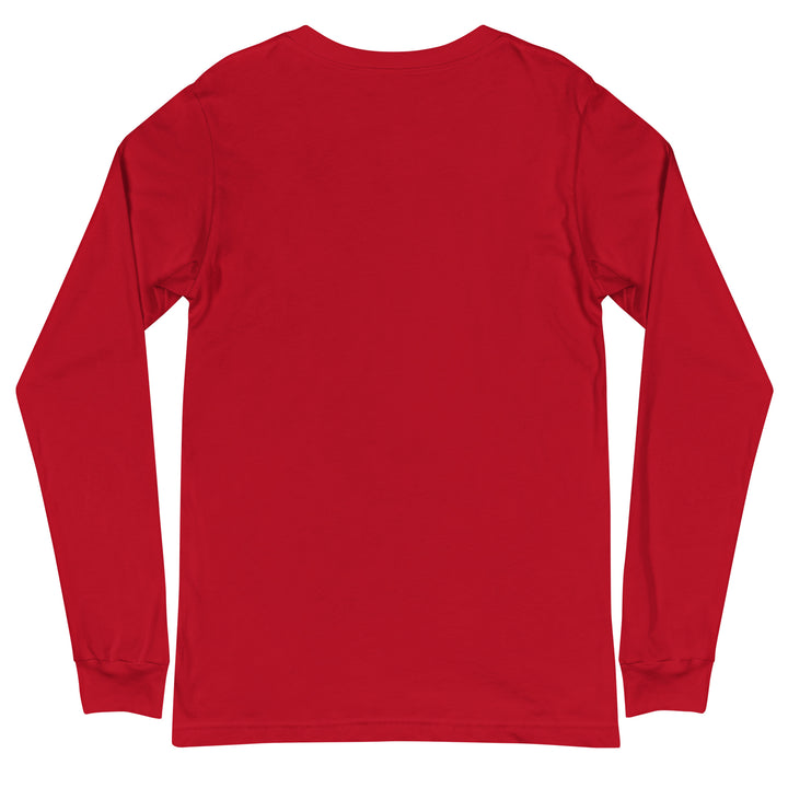 Back view of unisex long sleeve tee 