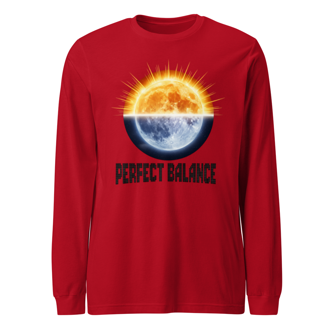 Red unisex long sleeve tee 