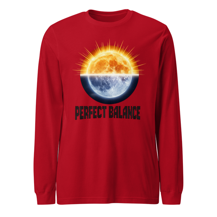 Red unisex long sleeve tee 