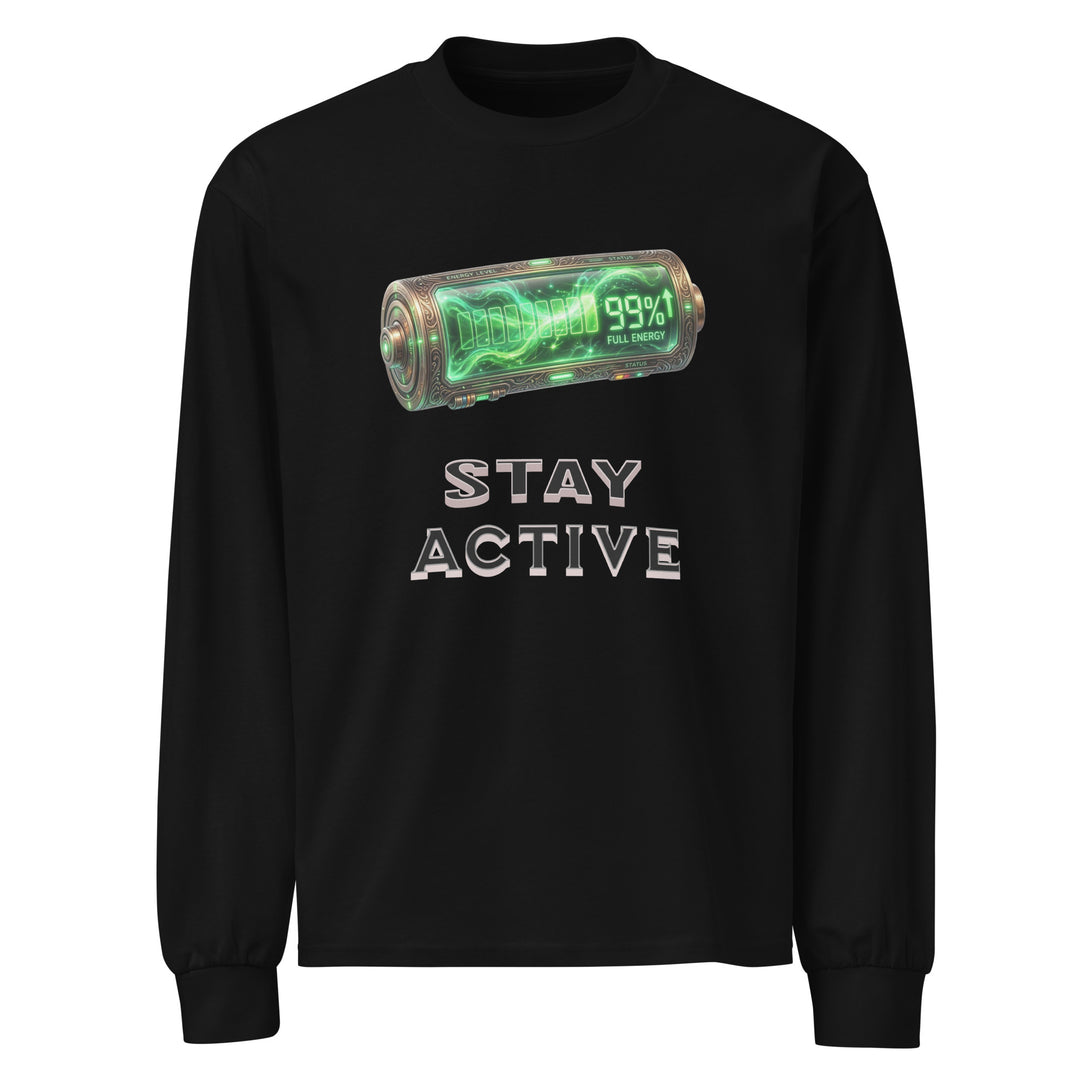 Heavyweight Long Sleeve Shirt with stay active graphic