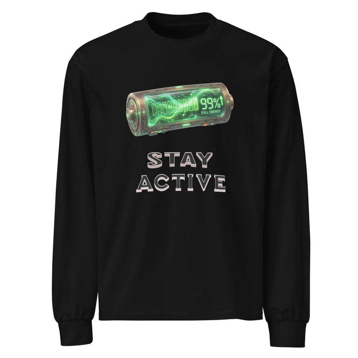 Heavyweight Long Sleeve Shirt with stay active graphic