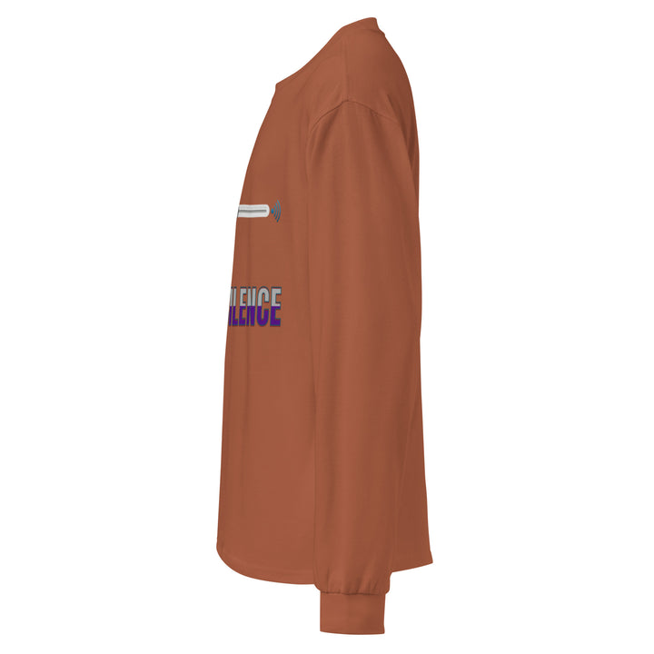 Brown long sleeve shirt with Pure Silence chest design