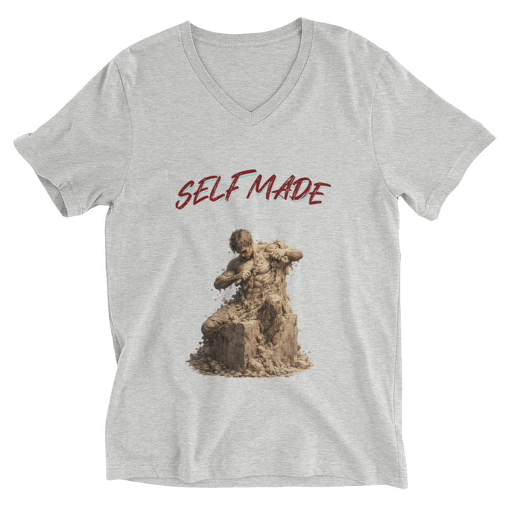 Classic t-shirt with a graphic of a statue and SELF MADE text